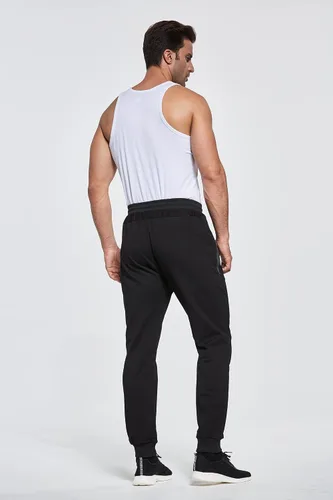 Vista 5 de HCSS Pantalones deportivos para hombre con bolsillos con cremallera, parte inferior cerrada, pantalones deportivos para hombre, cintura elástica