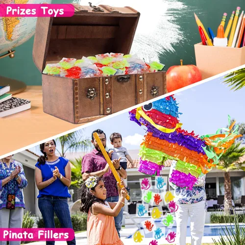 Vista 6 de 40 unidades de manos adhesivas para fiestas de cumpleaños para niños de 4 a 8 a 12 años, bolsas de regalos de verano, caja de tesoros, juguetes