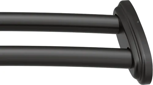 Vista 7 de Moen Barra de cortina de ducha única de montaje fijo curvada de longitud ajustable dorada bronceada para baño, CSR2160BZG Bronce dorado