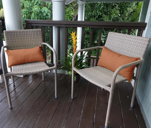 Vista 116 de Funda de almohada lumbar de tela de poliéster para interiores y exteriores, impermeable, rectangular, para todo tipo de clima, para muebles