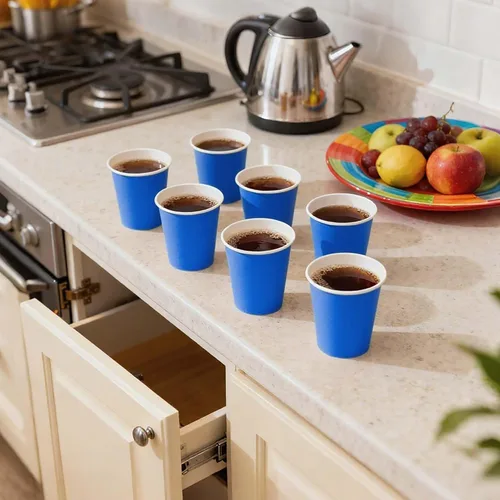 Vista 2 de Yes!Fresh Hot Party - Vasos de papel, 8 onzas, 50 unidades, varios colores (azul)