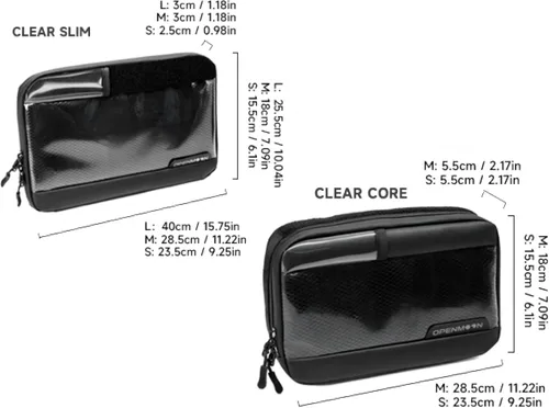 Vista 2 de OPENMOON Bolsa translúcida de almacenamiento para electrónica y accesorios de cámara - Organizador de cables Accesorios de engranajes Bolsa de viaje