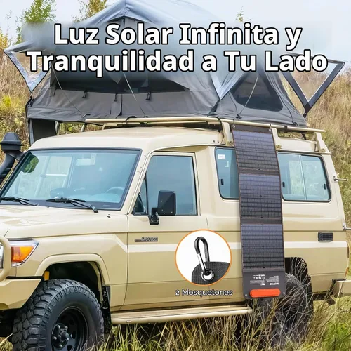Vista 7 de Cargadores de panel solar portátil de 60 W con USB de 15 V y CC de 18 V, panel solar impermeable IP65 con bolsa de almacenamiento ligera, banco