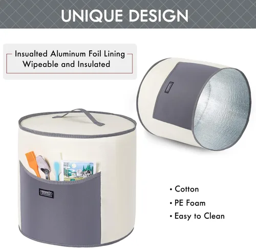 Vista 3 de BAGSPRITE Cubierta antipolvo compatible con Instant Pot 6 cuartos de galón, cubierta aislada para olla a presión con bolsillos para accesorios