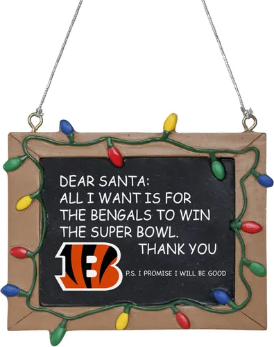Vista 13 de NFL Resin Holiday Christmas Chalkboard Sign Ornament