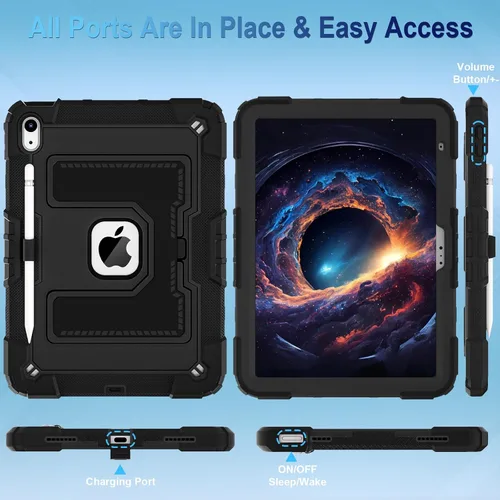 Vista 6 de WESOROL Funda para iPad A16 11ª Generación 11 Pulgadas (2025) iPad 10ª Generación 10.9 Pulgadas (2022), Fundas i Pad A16 Grado Militar Resistente a