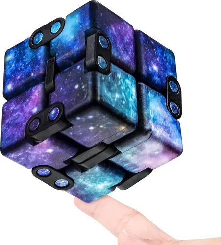 Vista 26 de WUQID Infinity Cube - Juguete antiestrés para niños y adultos, bonito, pequeño, accesorio único para aliviar la ansiedad y pasar el tiempo