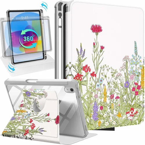 Vista 23 de Uppuppy Funda para iPad A16 – para Funda de iPad 10ª Generación 10.9 Pulgadas Linda Mujeres Niñas Femenina Bonita Kawaii Dibujos Animados Perro
