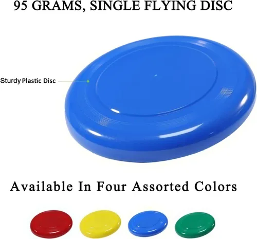 Vista 4 de Flying Disc - Disco volador de plástico de 9 pulgadas para discos, juego de 8 discos voladores a granel (3.35 oz) Disc Bulk (95 Gram), Support DIY