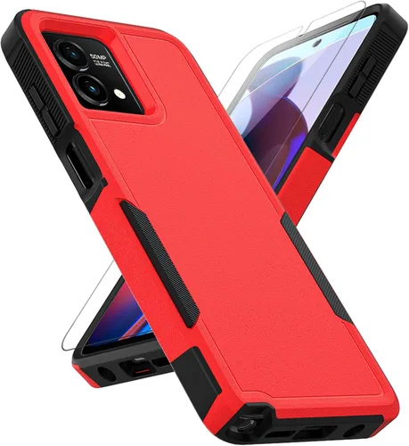 Vista 12 de Funda para Moto G Stylus 5G 2023: funda protectora de doble capa resistente para teléfono celular, a prueba de golpes, con protector de pantalla