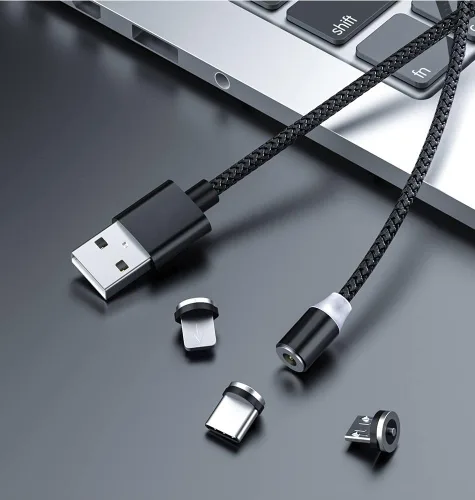 Vista 3 de Serie de carga magnética (micropuntas) 10 piezas, solo puntas micro USB sin cables USB, compatible con MicroAndriod SmartSeries.