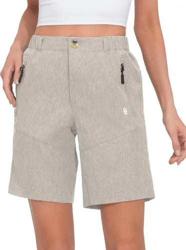 Vista 12 de Little Donkey Andy - Shorts elásticos de secado rápido para mujer, para senderismo, campamento y viajes A1 negro