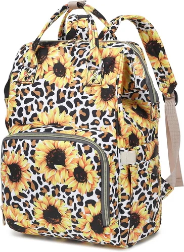Vista 14 de Mochila para pañales de bebé con diseño de mariposa para niñas y niños, impermeable, grande, para mamá