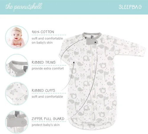 Vista 4 de The Peanutshell Set de regalo de canastilla para recién nacidos para niños o niñas