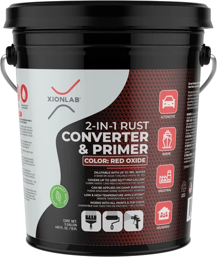 Vista 7 de Convertidor de óxido 2 en 1 e imprimación de metal, pintura inhibidora de óxido negra para metal, reformador de óxido automotriz, a base de agua