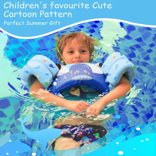 Vista 6 de Chriffer Toddler Floaties Kids Swim Vest for 30-50 Pounds Boys & Girls with Arm Wings for Age 2 3 4 5 6 7 Years Old Baby