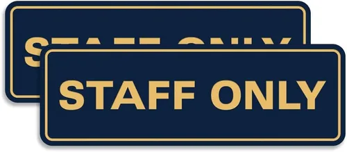 Vista 43 de All Quality Letrero estándar para pared o puerta Fácil instalación Señales de trabajo de oficina Seguridad mejorada – Negro – Pequeño