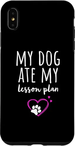 Vista 7 de iPhone 14 Mi perro se comió mi plan de lecciones divertido estuche para profesores de regreso a clases