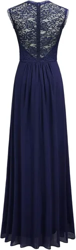 Vista 7 de Miusol - Vestido de mujer casual con cuello en V sin mangas estilo vintage para boda maxi vestido