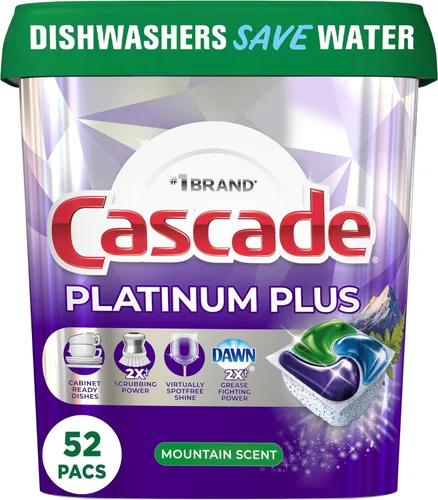 Vista 11 de Cascade Platinum ActionPacs Cápsulas de detergente para lavavajillas, fresco, 48