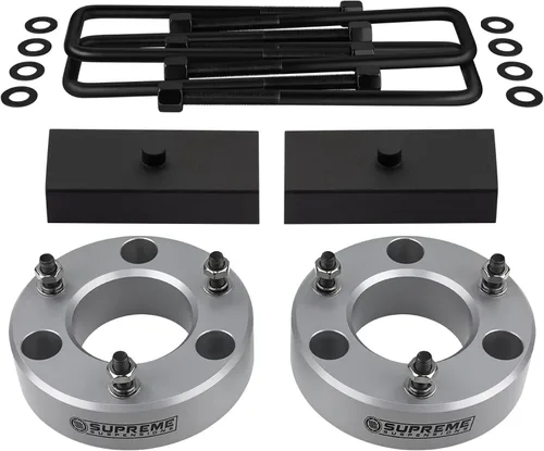 Vista 14 de Kit de elevación completa para Chevrolet Silverado & GMC Sierra 1500 2007-2020, separadores de puntales de elevación delantera, bloques cónicos