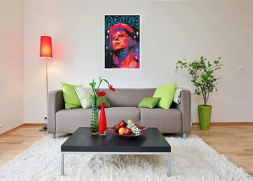 Vista 2 de Studio B, Póster de luz negra no flocada de David Bowie de 24.5 pulgadas x 36.5 pulgadas laminado