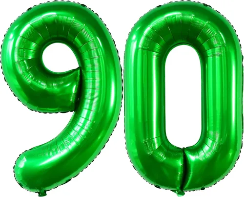 Vista 5 de KatchOn Globo verde oscuro del número 90 de 40 pulgadas