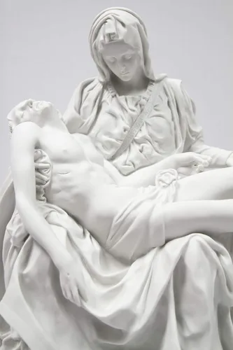 Vista 4 de Estatua católica de Pieta Michelangelo de 18 pulgadas Jesús María Vittoria Collection Made in Italy