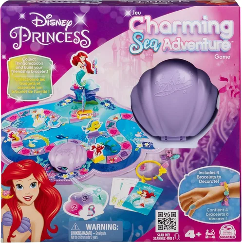 Vista 6 de Spin Master Games, Disney Princess, Juego Encantador de Aventura Marina de la Sirenita, Juguetes de Disney Princess para Niños, para 2-4 Jugadores
