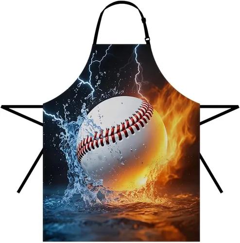 Vista 29 de Moslion Apron 31x27 Inch Kitchen Chef Waitress Cook Aprons Bib with Adjustable Neck for Women Men Delantal-a02