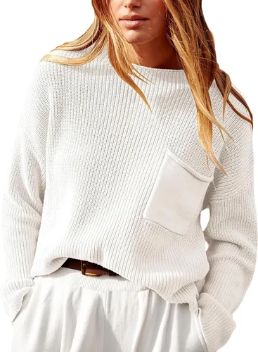Vista 5 de Bowiln Women's 2 Piece Outfits Sweater Sets Long Sleeve Knit Pullover Tops High Waist Pants Tracksuit Lounge Sets