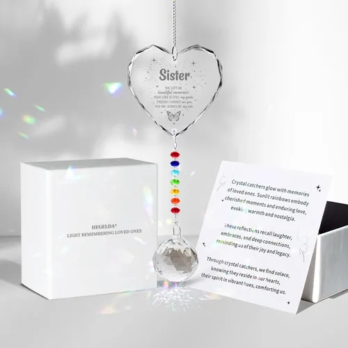 Vista 8 de Regalos conmemorativos para la pérdida de papá, atrapasoles de cristal en la memoria, regalos de condolencia por pérdida de papá y padre, regalos