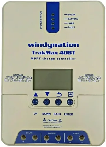 Vista 3 de WindyNation Kit de panel solar monocristalino de 400 vatios con controlador de carga solar TrakMax MPPT 40A + kit de medidor remoto