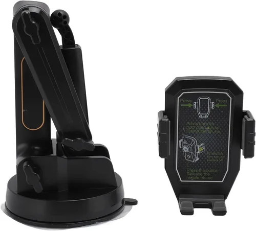 Vista 3 de Soporte para teléfono de camión, soporte para parabrisas de salpicadero de 16.9 pulgadas de largo, con ventosa súper compatible con iPhone 16 Pro