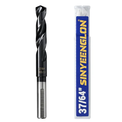 Vista 25 de 1inch Drill Bit for Metal and Hardened Steel, M35 Cobalt 1/2 Inch Reduced Shank Industrial Grade Heavy Duty Drill Bit, with Index Storage Case