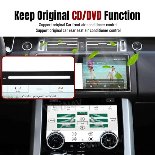 Vista 4 de Pantalla táctil de CA para automóvil Land L405 2013 a 2017, reemplazo de panel táctil de control de temperatura de aire de 10 pulgadas, accesorios