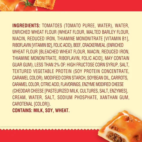 Vista 3 de Chef Boyardee - Mini Ravioles de carne de res, pasta para microondas, comida enlatada, 15 oz.