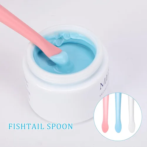 Vista 5 de Aplicador de máscara facial, paquete de 3 cepillos de silicona suave para mascarilla facial de doble cabeza, aplicador de máscara de barro, cuchara