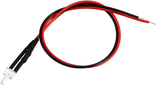 Vista 3 de uxcell 10pcs 0.079 in pre cableado LED, naranja DC6-12V lente transparente, diodos emisores de luz