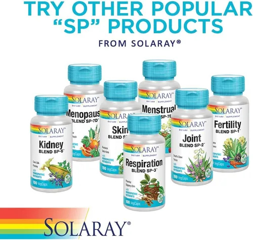 Vista 6 de SOLARAY Mezcla de Hormonas Femeninas SP-7C Con Cimicifuga, Dong Quai, Pasiflora, Yam Silvestre y Más 100 Cápsulas Vegetales, 50 Porciones