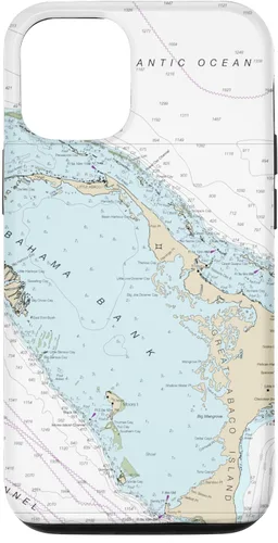 Vista 26 de iPhone 16 Nautical Chart - Abaco Islands, Bahamas, Caribbean Case