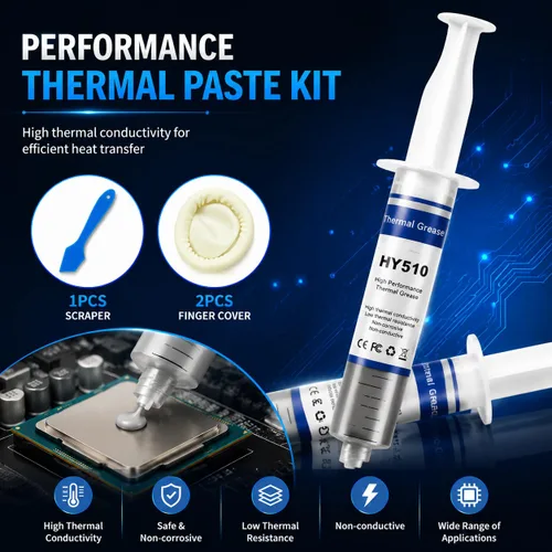 Vista 2 de HY-17.99-0.88 oz Conductividad térmica: > 1.93W/m-k CPU disipador térmico pasta de grasa de silicona compuesto no conductor para PC CPU gpu PS4 0.88