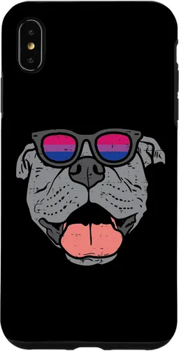 Vista 7 de Funda para iPhone 14 Pitbull Dog LGBTQ Bisexual Flag Gay Pride Ally Bi Dog Lover