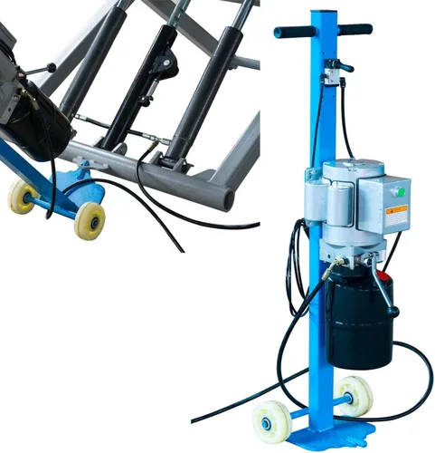 Vista 4 de 6200 lbs 220V Elevador de tijera automotriz hidráulico de elevación móvil con reemplazo de piezas de 12 meses