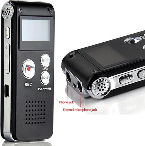 Vista 6 de 16G activado por voz Mini espía Grabadora de audio digital de sonido Dictáfono Reproductor MP3 Regalo Portátil MP3 Grabadora de audio Dictaphone