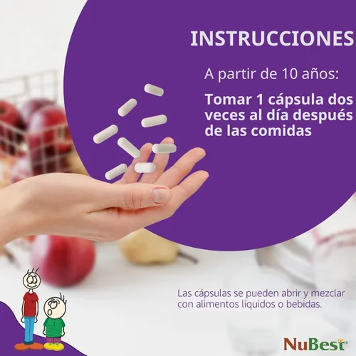 Vista 4 de NuBest Alta fórmula de fuerza ósea de alta calidad para 10+, inmunidad mejorada y salud general para mayores de 10 años con calcio, vitamina D3