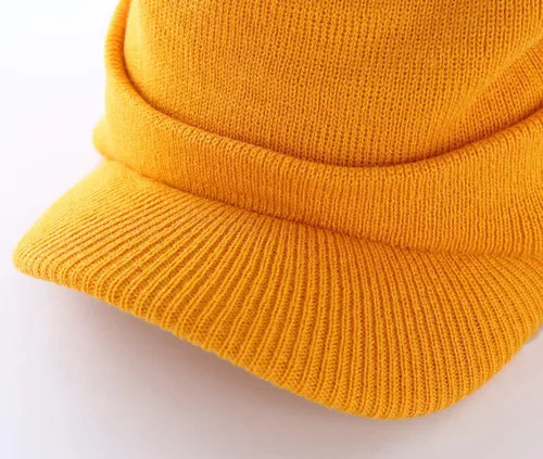 Vista 67 de Home Prefer - Gorro de invierno para hombre con visera, cálida y doble punto.