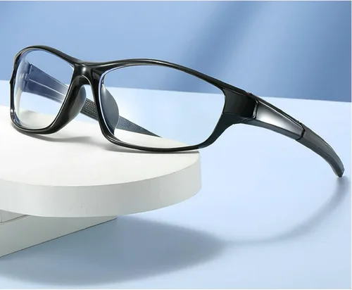 Vista 2 de Gafas de seguridad de lente completa envolventes con lectores, gafas de lectura de seguridad con aumento deportivo para hombres y mujeres