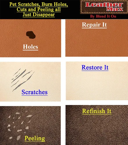 Vista 2 de Leather Max Large Project - Tarro de 8 onzas para renovar tus muebles, chaqueta, sofá o asiento de coche, instrucciones súper fáciles, restaurar