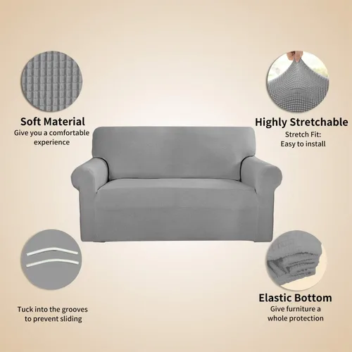 Vista 138 de Easy-Going - Funda elástica sobredimensionada para sofá, 1 pieza, protector muebles, suave, parte inferior elástica, para niños, tela jacquard